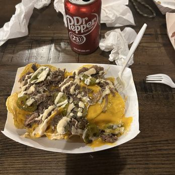 Poppi's Pastrami & More - Before I got to eat my nachos, they were really good - Food Trucks Near Me - Bakersfield, California Poppi's Pastrami & More - Before I got to eat my nachos, they were really good - Food Trucks Near Me - Bakersfield, California