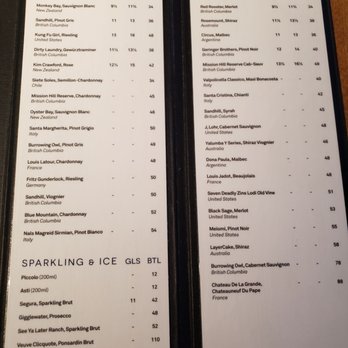 Catch Kitchen + Bar - wine menu Oct 2020 - Sports Bars Near Me - Richmond, British Columbia