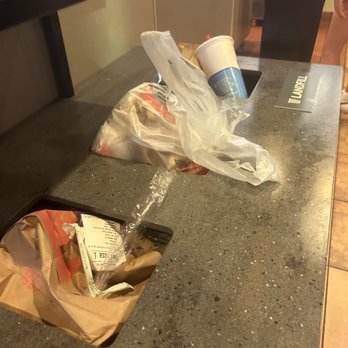 Taco Bell - Messy trashbins - Fast Food Near Me - Commack, New York