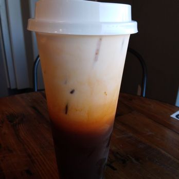 Ms Saigon Pho & Grill - Thai iced tea with Boba before - Vietnamese Near Me - Keller, Texas