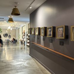 DeLille Cellars - Hallway with history of the winery.