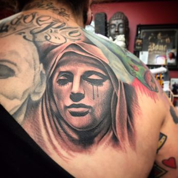 Make Your Mark Tattoo Studio - Virgin Mary done by Chris Fonda - Tattoo Near Me - Albany, New York