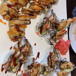 Yamato Japanese Steak House - Tempura california roll, shrimp tempura, and chicken tempura