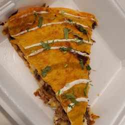 No Manches Way - The last slice from the Pizzabirria. I'm excited to eat for lunch tomorrow!
