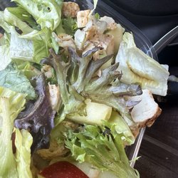Wendy's - Apple Pecan Salad. Very disappointing. Was served a bad salad without any pecan only to see the lettuce was old.