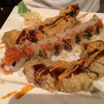 Fuji Japanese Steakhouse - Dynamite roll, chuck Norris roll, and unknown roll - Japanese Near Me - Dalton, Georgia Fuji Japanese Steakhouse - Dynamite roll, chuck Norris roll, and unknown roll - Japanese Near Me - Dalton, Georgia
