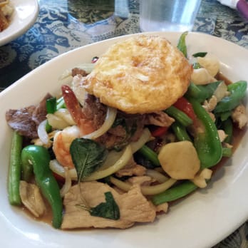 Boun Bistro - Combination Pad Kra Pao - Thai Near Me - Fort Worth, Texas Boun Bistro - Combination Pad Kra Pao - Thai Near Me - Fort Worth, Texas