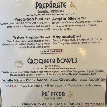 Dos Croquetas - Menu - Bakeries Near Me - Miami, Florida