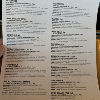 Guinness Open Gate Brewery - Menu - Breweries Near Me - Halethorpe, Maryland