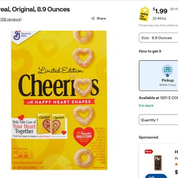 CVS Pharmacy y más - You can't beat this deal on Cheerios. Keep checking the ads. - Drugstores Near Me - ORLANDO, Florida CVS Pharmacy y más - You can't beat this deal on Cheerios. Keep checking the ads. - Drugstores Near Me - ORLANDO, Florida