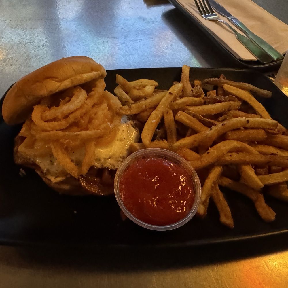 Two Bucks - Bucker Burger - and fries. - Bars Near Me - Avon, Ohio Two Bucks - Bucker Burger - and fries. - Bars Near Me - Avon, Ohio