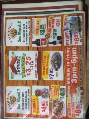 Menu photo 7 San Miguel Thousand Palms, CA