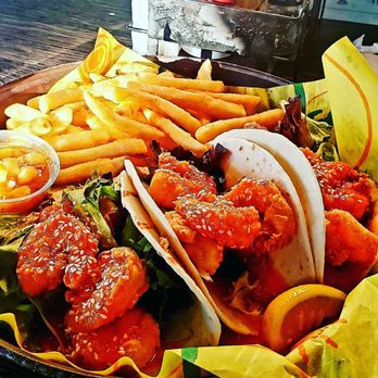 Beaches at Vilano - Shrimp Tacos....large portion, great flavor - Seafood Near Me - St. Augustine, Florida Beaches at Vilano - Shrimp Tacos....large portion, great flavor - Seafood Near Me - St. Augustine, Florida