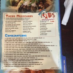 El Saltillo - Menu