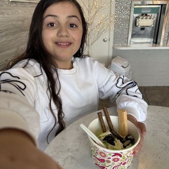 Twisterz Frozen Dessert - my very happy niece :) - Ice Cream & Frozen Yogurt Near Me - Mesa, Arizona Twisterz Frozen Dessert - my very happy niece :) - Ice Cream & Frozen Yogurt Near Me - Mesa, Arizona