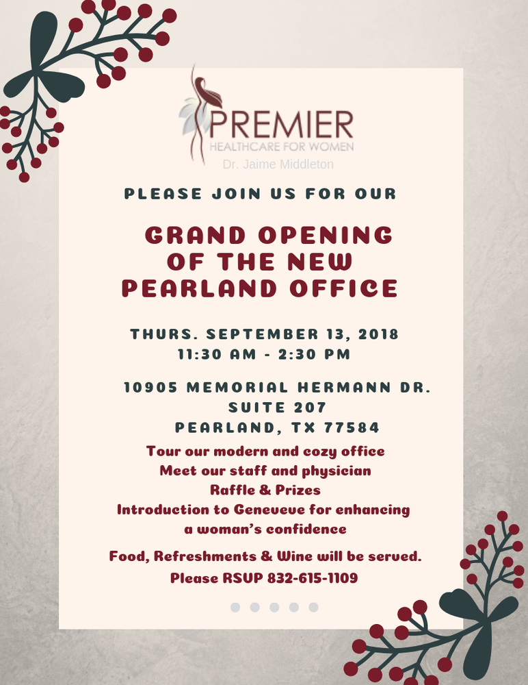 PREMIER HEALTHCARE FOR WOMEN Updated August 2024 10905 Memorial