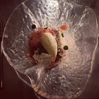 Spoon and Stable - Poppy Seed Angel Cake rhubarb, lemongrass ice   So yum. - New American Near Me - Minneapolis, Minnesota