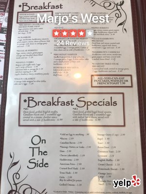 Menu photo 7 Marjo's Diner Schoolcraft, MI