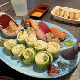 The dinner combo with cucumber wraps! The dinner combo with cucumber wraps!