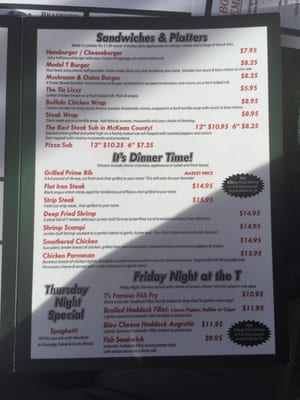 Menu photo 5 Model T Inn Bradford, PA
