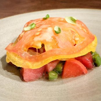 JUA - tomato on cold vegetable/fruit salad - Korean Near Me - New York, New York JUA - tomato on cold vegetable/fruit salad - Korean Near Me - New York, New York