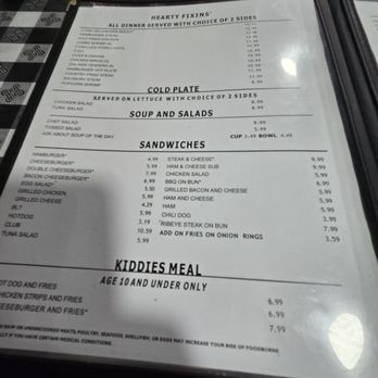 Battlefield Restaurant - Menu 6/16/25 - American Near Me - Fredericksburg, Virginia