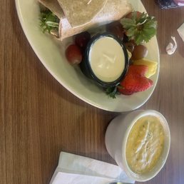 Mix and match wrap and cup of soup