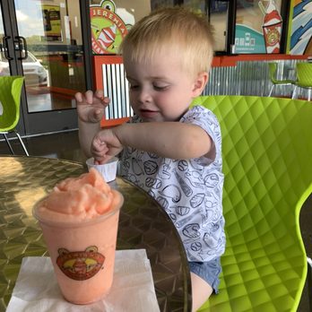 Jeremiah's Italian Ice - a toddler eating a frozen drink - Desserts Near Me - Columbus, Georgia Jeremiah's Italian Ice - a toddler eating a frozen drink - Desserts Near Me - Columbus, Georgia
