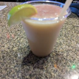 Happy hour watermelon margarita !! Tastes like REAL watermelon Happy hour watermelon margarita !! Tastes like REAL watermelon