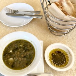 Lebanese Taverna - Lentil soup and pita