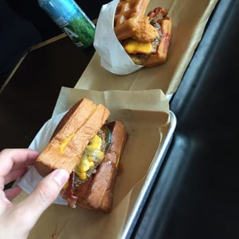 Grill 'Em All - I only had half of each... Don't worry. - Burgers Near Me - Long Beach, California