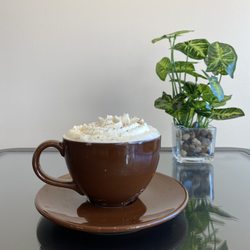 Peppermint White Mocha with whipped cream