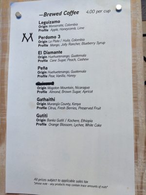 Menu photo 4 Matchstick Coffee Vancouver, BC