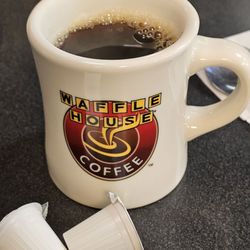Waffle House - A cup of hot fresh brewed coffee.
