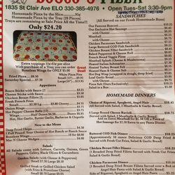 Bosco's Pizza - I got this menu 9/16/2017