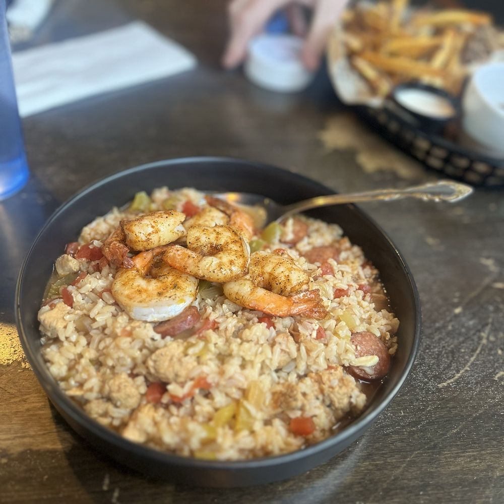 Jambalaya (added blackened shrimp) Jambalaya (added blackened shrimp)