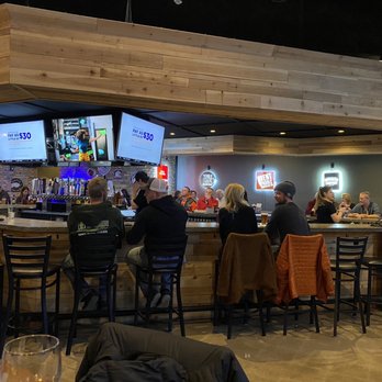 Narrow Bridge - The bar view from our table in the dining area. - Brewpubs Near Me - Green Bay, Wisconsin