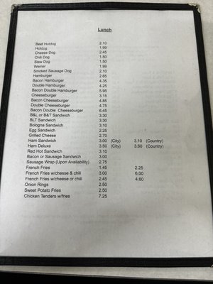 Menu photo 6 Jones Lunch Clayton, NC