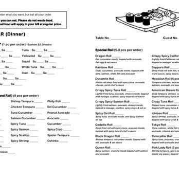 Watami Sushi - All you can eat dinner only 22.95 - Japanese Near Me - Barrington, New Jersey
