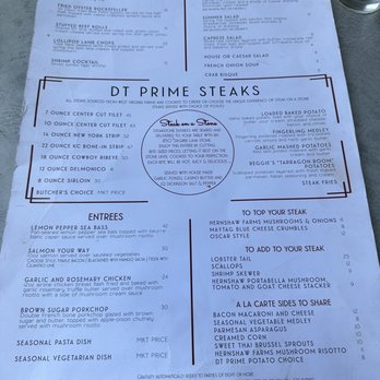 DT Prime Steakhouse - Food and drink Menus - Steakhouses Near Me - Charleston, West Virginia DT Prime Steakhouse - Food and drink Menus - Steakhouses Near Me - Charleston, West Virginia