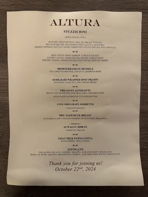 Menu photo 3 Altura Seattle, WA