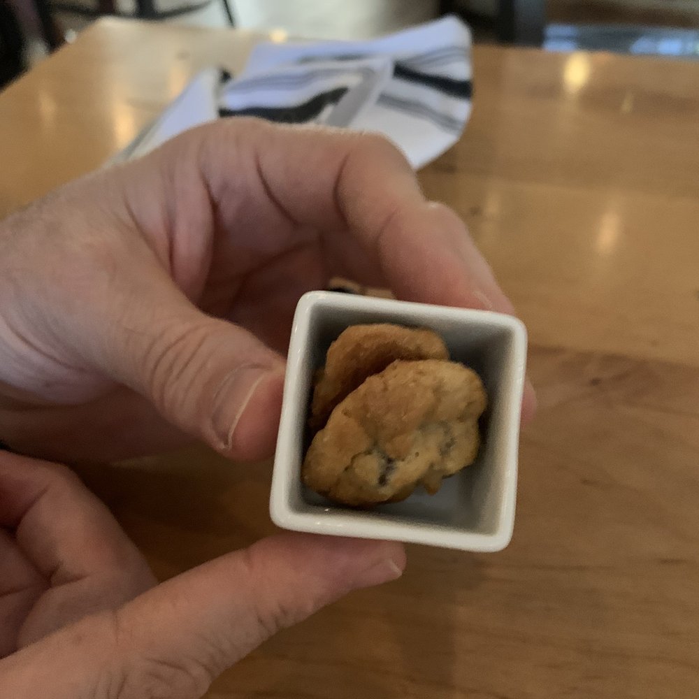 Twelve 28 Kitchen - Miniature chocolate chip cookies that come with the check. - New American Near Me - Penn Valley, California Twelve 28 Kitchen - Miniature chocolate chip cookies that come with the check. - New American Near Me - Penn Valley, California