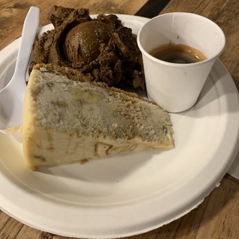Cheesecakes by Alex - Bananas foster cheesecake, double chocolate ice cream and espresso - Bakeries Near Me - Greensboro, North Carolina Cheesecakes by Alex - Bananas foster cheesecake, double chocolate ice cream and espresso - Bakeries Near Me - Greensboro, North Carolina