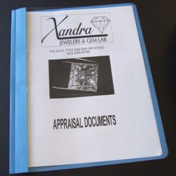 Xandra Jewelers & Gem Lab - Sample of appraisal documents. Most appraisals done while you wait.