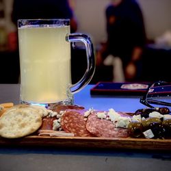 Moses Lake Taproom - Charcuterie and Lemon Basil Cider.