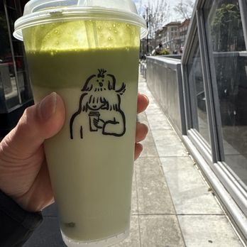 Heytea - Matcha Jasmine Latte $7.99 - Tea Rooms Near Me - Berkeley, California