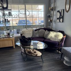 The Beauty Bar At Geist - Waiting area. Choose your nail polish color and drinks