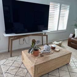 Slater’s Home - Marble tv stand and coffee table are so complementary to living room space.
