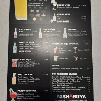 Shabuya - Drink menu - Hot Pot Near Me - Las Vegas, Nevada Shabuya - Drink menu - Hot Pot Near Me - Las Vegas, Nevada