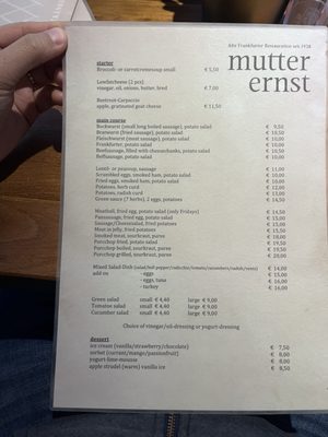 Menu photo 2 Mutter Ernst Frankfurt, HE